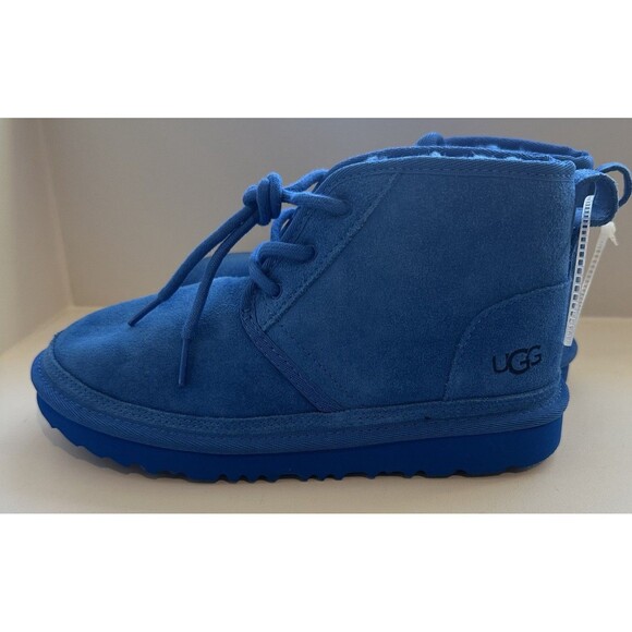 UGG Neumel Chukka Boots Unisex Big Kid 4 1017320K Winter Suede Wool School Blue - Picture 6 of 11